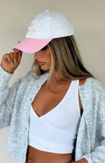 On The Courts Cap White/Pink