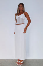 Just Say Nothing Maxi Skirt White