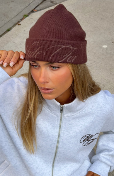 Studio 17 Agnes Beanie Chocolate | White Fox Boutique US