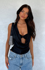 Softer Side Two Piece Halter Top Black