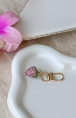 Stefanie Key Ring Pink Strawberry