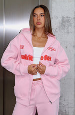 Ready To Go Zip Front Hoodie Pink | White Fox Boutique US