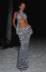 Luminous Halter Top Zebra