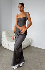 Songs Of Mine Maxi Skirt Charcoal