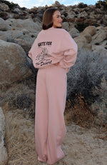 In The Desert Oversized Sweater Desert Pink