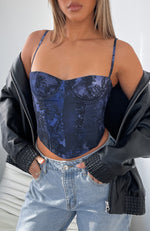 In The Morning Bustier Midnight Blue