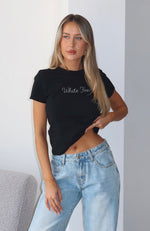 I'm Taken Relaxed Baby Tee Black