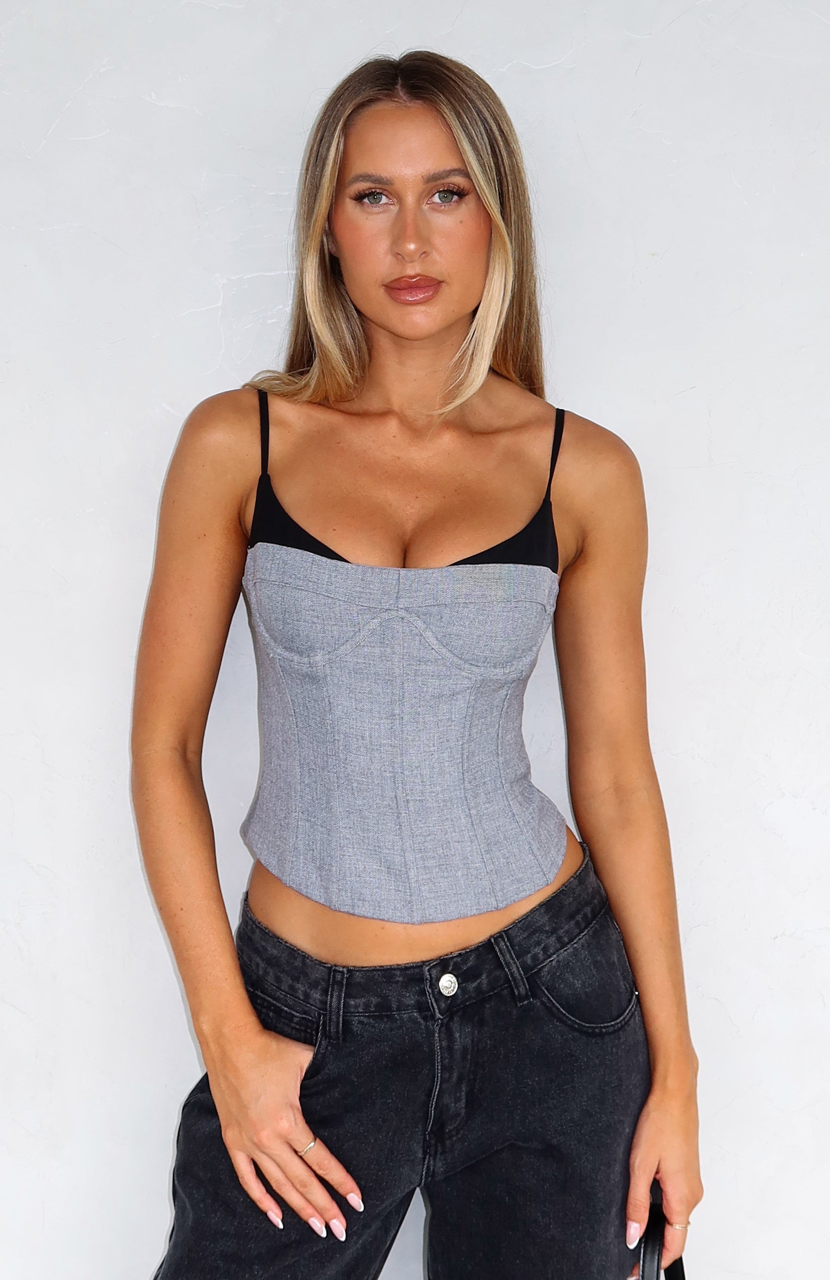 Atomic Heart Bustier Grey | White Fox Boutique US