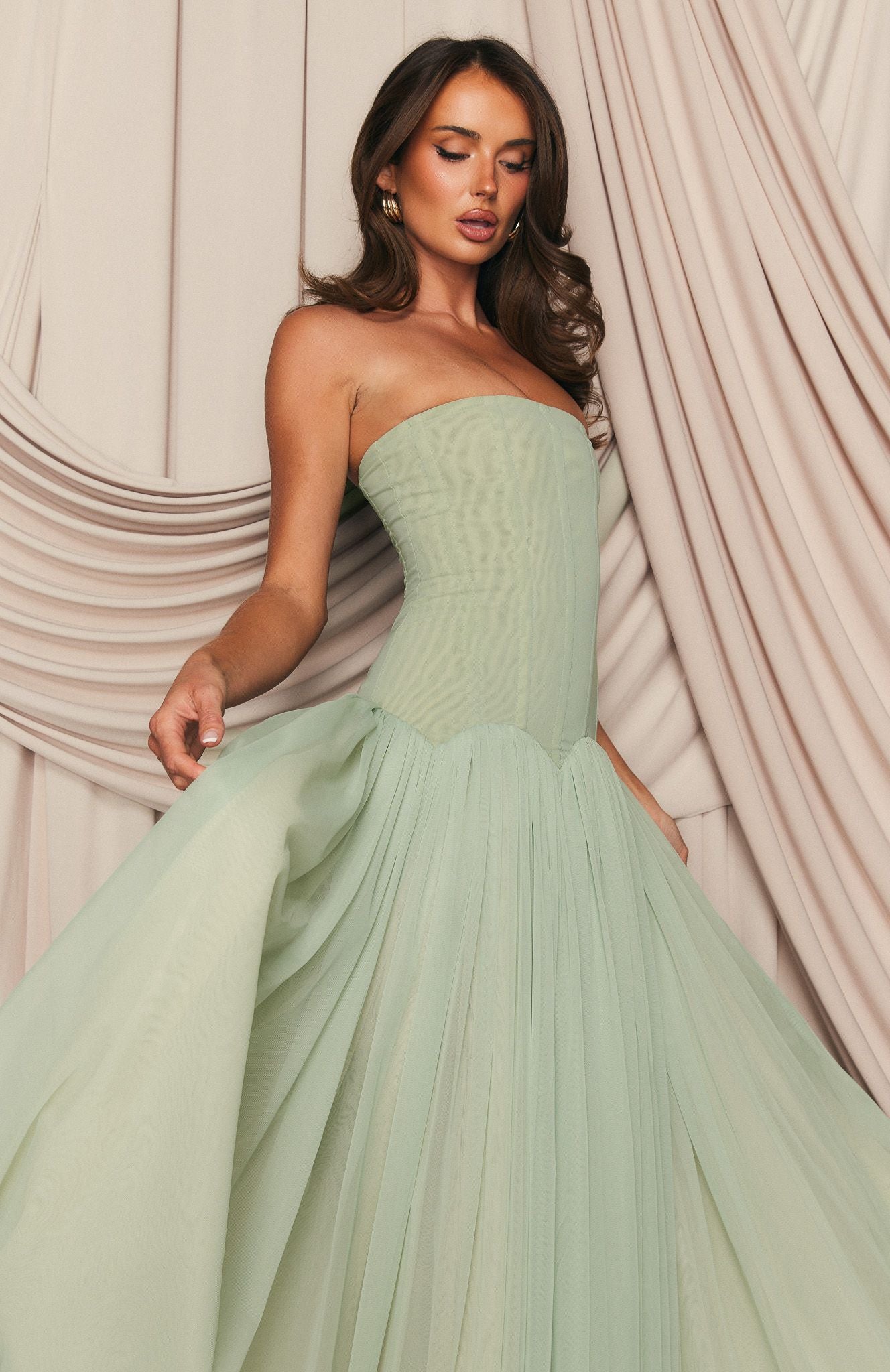 slim fit dress slacks Magic Muse Maxi Dress Mint