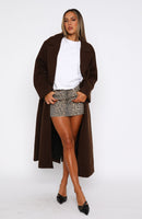 Smart Casual Oversized Coat Chocolate