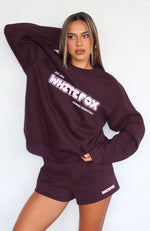 Give It A Try Oversized Sweater Plum