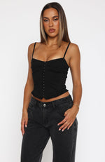 Striking Out Bustier Black