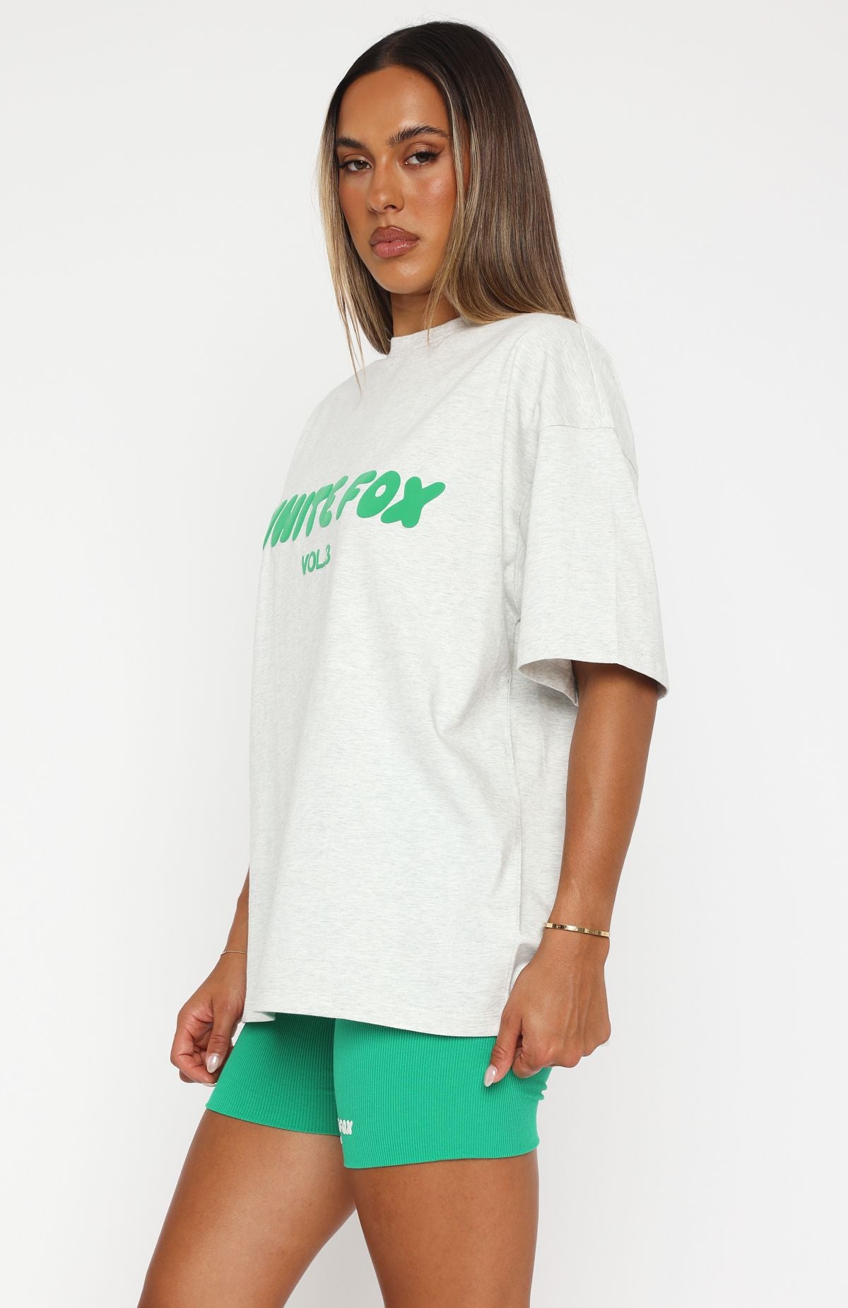 Offstage Oversized Tee Glacier Grey | White Fox Boutique US