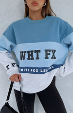 Latest And Greatest Oversized Sweater Dusty Blue