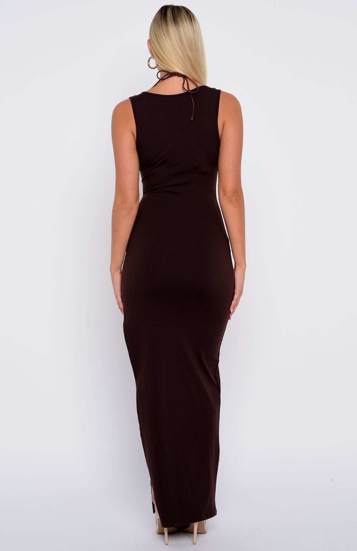 Don't Want To Be Apart Maxi Dress Dark Chocolate | White Fox Don't Want To Be Apart Maxi Dress Dark Chocolate | White Fox