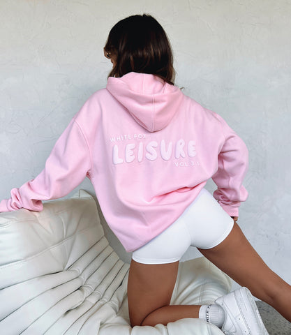 Light Pink Fluffy Oversized Knit Hoodie – Pink House Boutique