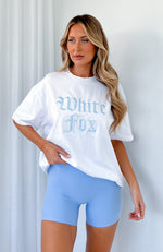 Let's Go For A Ride Oversized Tee White