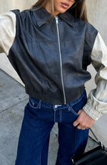 Like A Pro Pu Jacket Black/Beige