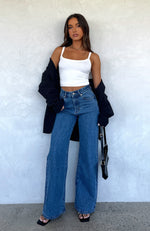 Lola High Rise Wide Leg Jeans True Blue