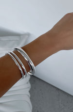 Lydie Bangle Set Silver