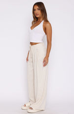 Hiding Out Wide Leg Pants Oat