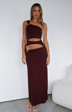 Made Me Different Maxi Dress Chocolate