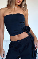 Mad At Me Strapless Top Black