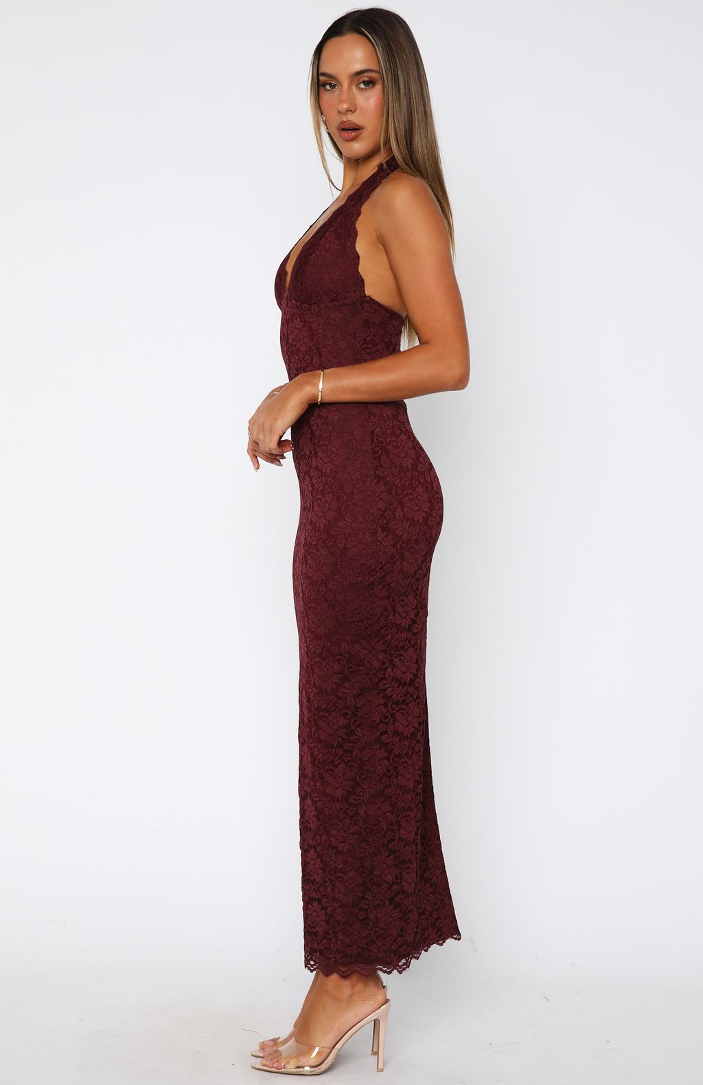 Destiny Lace Maxi Dress Burgundy Destiny Lace Maxi Dress Burgundy