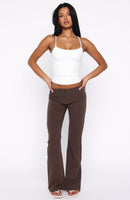 Getting You Close Pants Chocolate Pinstripe