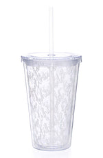 Drink It Up Tumbler Clear/White