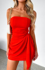 My Obsession Strapless Mini Dress Red