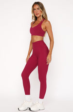 Go Getter High Waisted Leggings Berry