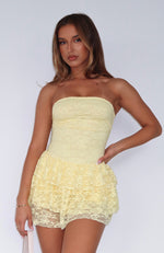 osment strapless mini dress lemon Irena Strapless Mini Dress | Lemon | Womens