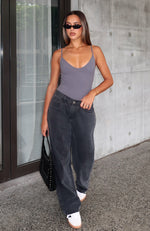 Nobody But Me Bodysuit Charcoal