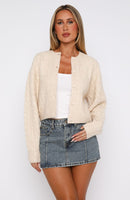 Betting On You Knit Cardigan Cream