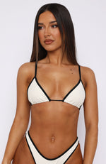 Positano Bikini Top Cream/Black