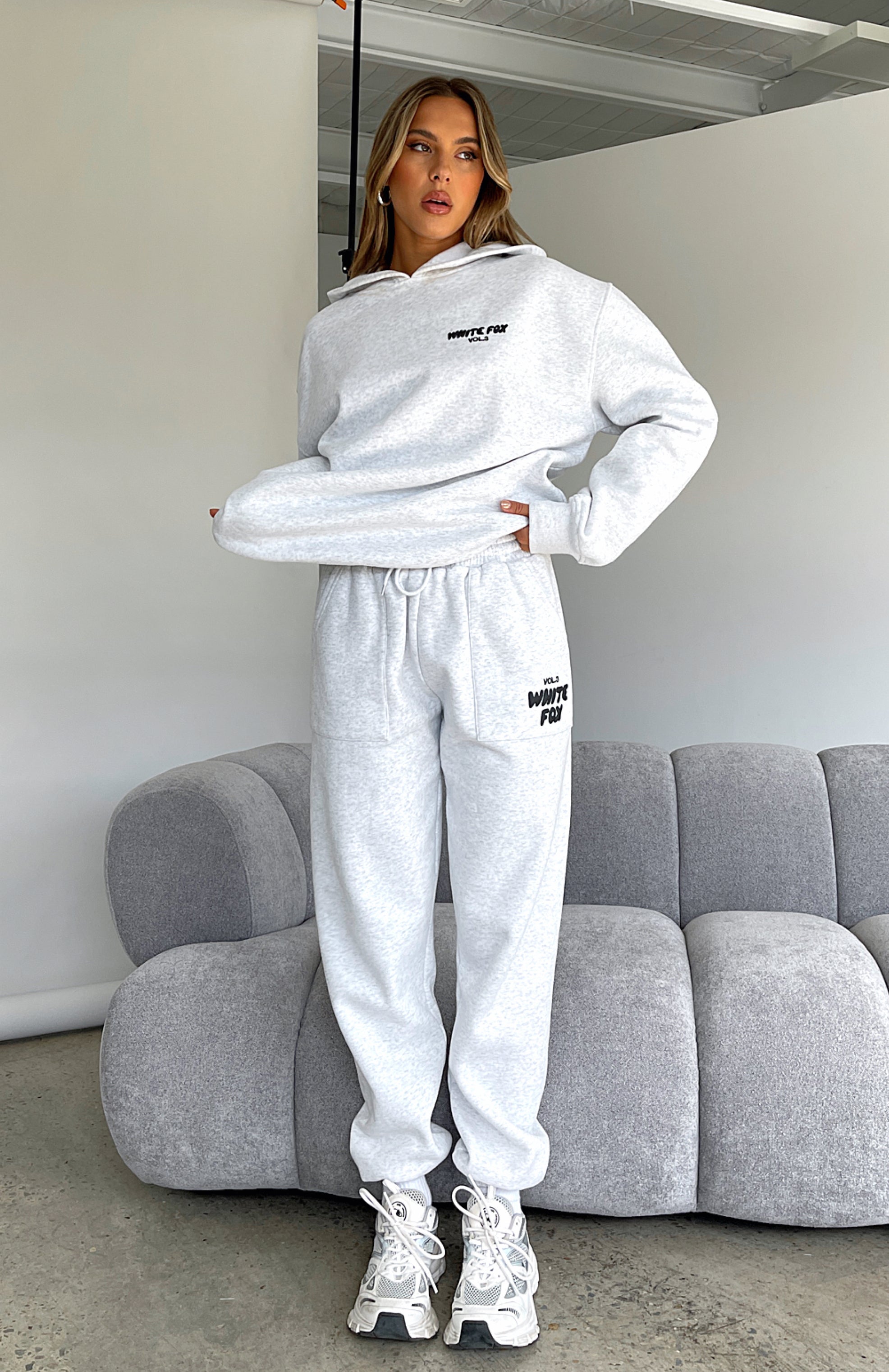 Offstage Sweatpants Frosted White Fox Boutique Pants XXS Shop with Afterpay