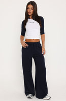 Tatiana Wide Leg Sweapants Navy