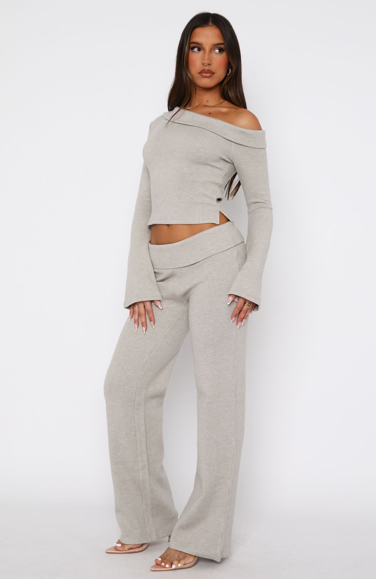 So Little Time Pants Grey Marle | White Fox Boutique US