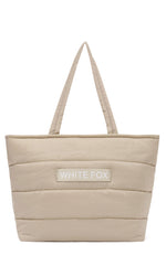 Puffer Tote Bag Beige