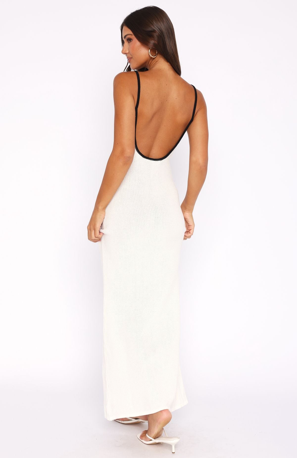 white christmas dresses Came A Long Way Crochet Maxi Dress White