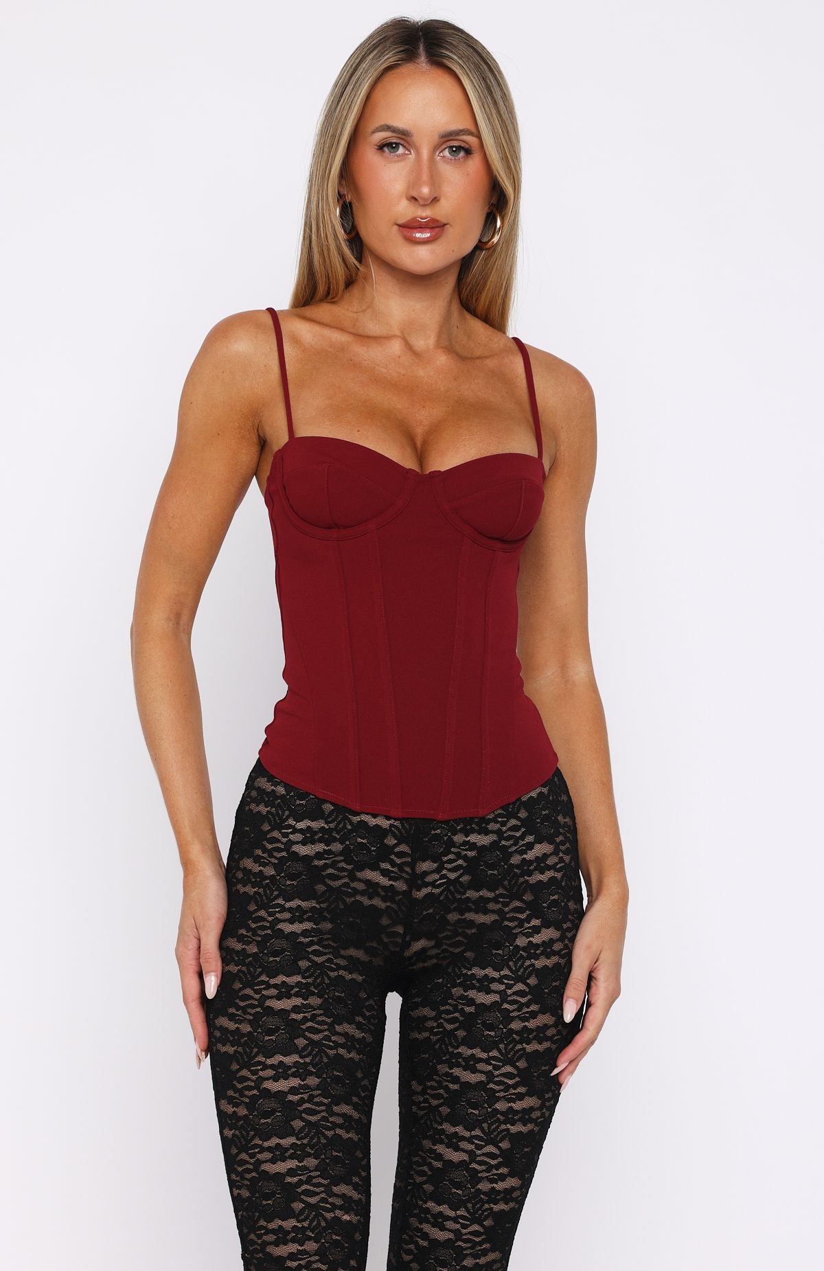 Moonlight Dance Bustier Wine | White Fox Boutique US