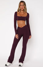 Wellness Flare Leggings Plum