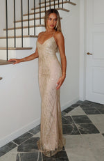Reaching Out Maxi Dress Gold Reaching Out Maxi Dress Gold