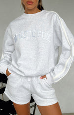 Rest And Recovery Oversized Sweater Grey Marle