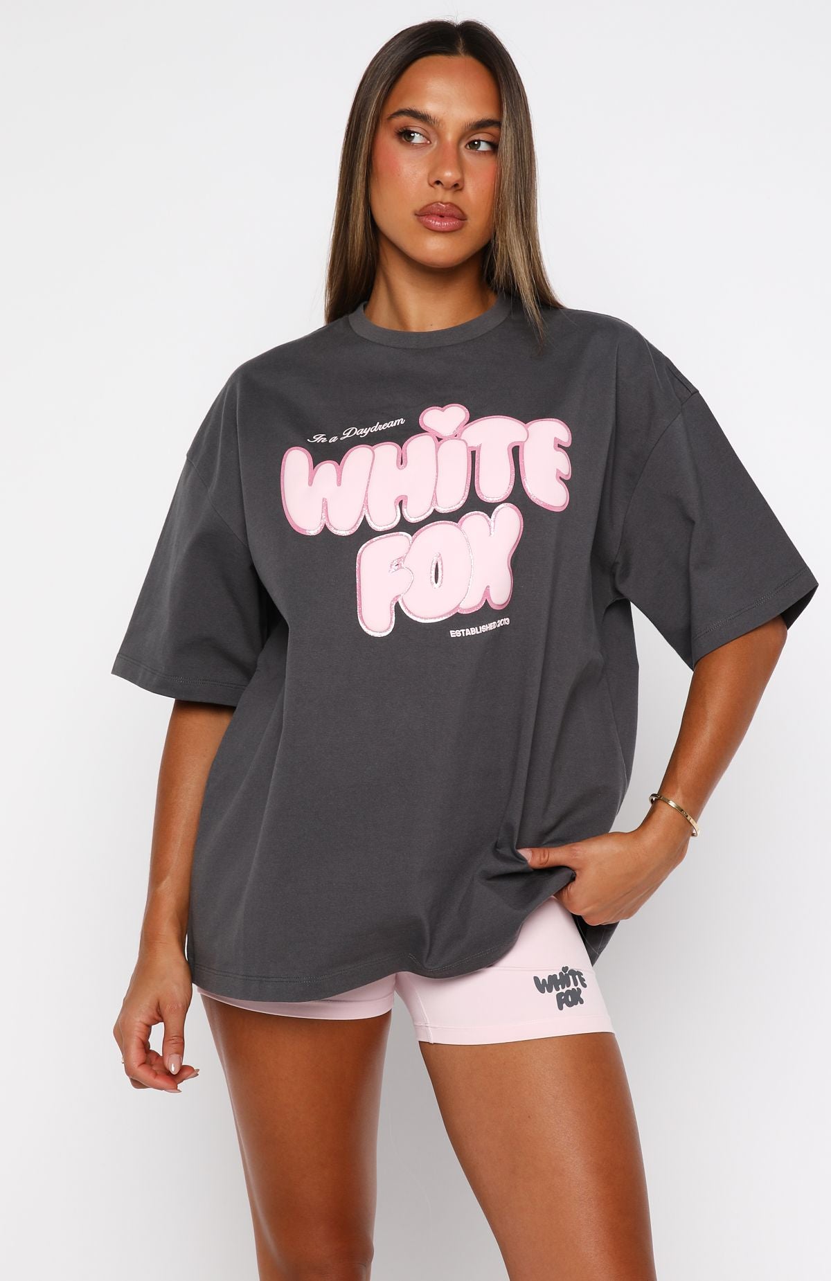 Daydreamers Angelina Oversized Tee Volcanic | White Fox Boutique US