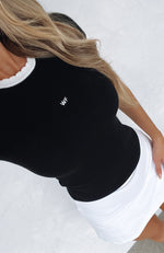 Riviera Views Knit Tee Black