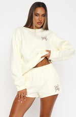 Love You Forever Lounge Shorts Cream