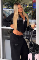 Release 15 Janie Boxy Zip Front Hoodie Black