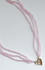 Saskia Necklace Gold/Pink